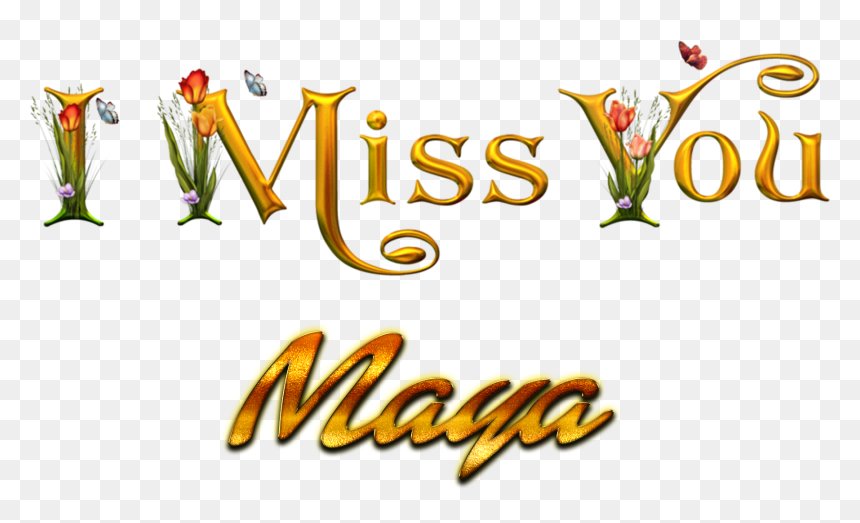 Maya Decorative Name Png - Miss You Riya, Transparent Png - maya png