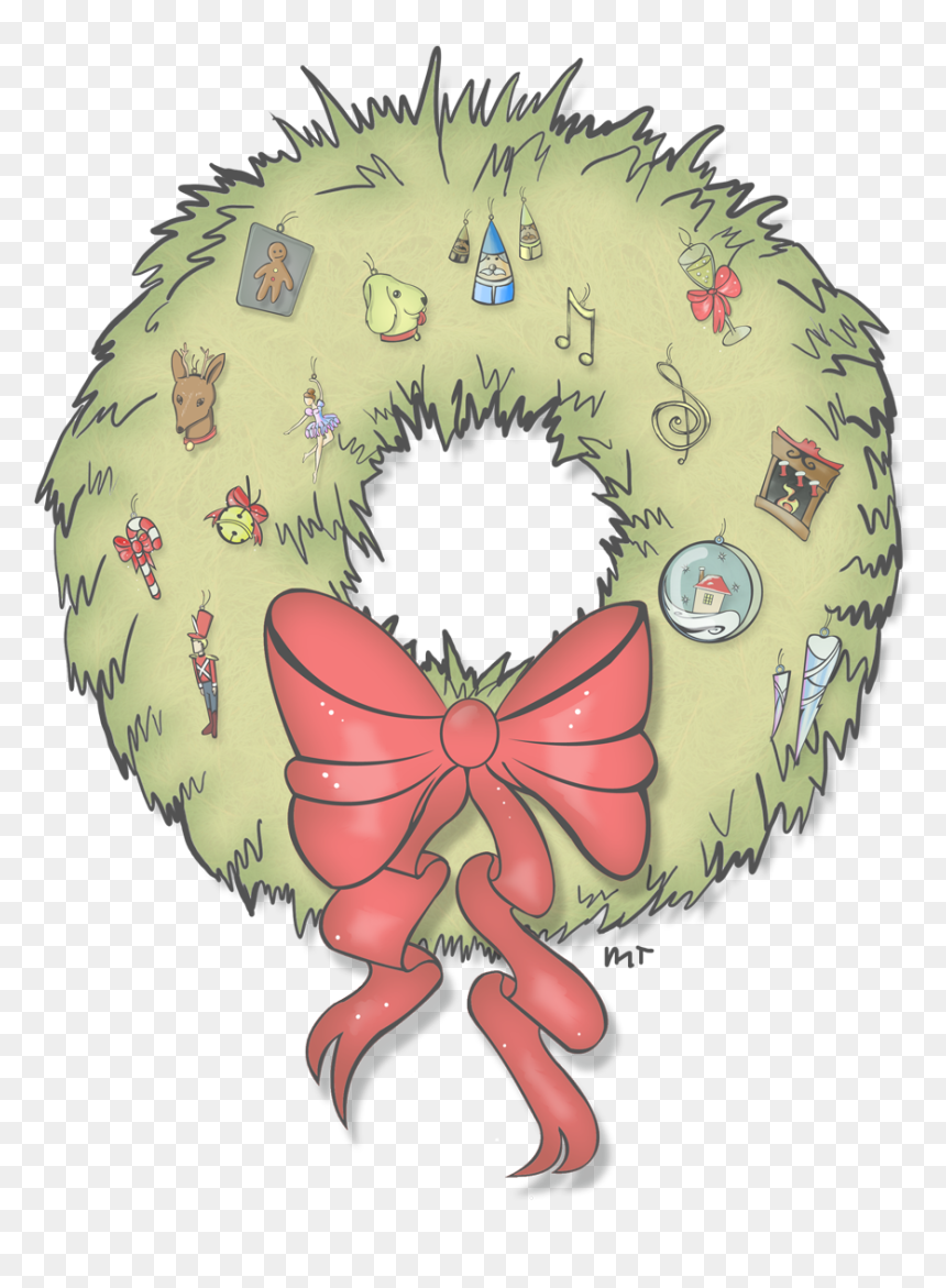 Illustration, HD Png Download - christmas wreath .png