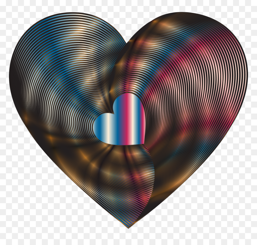 Golden Heart Of The Rainbow 10 Clip Arts - Circle, HD Png Download - golden heart png