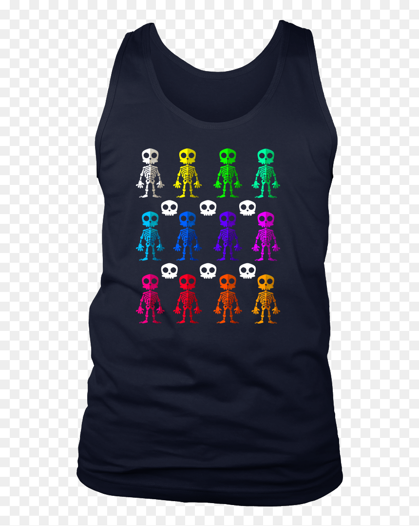 Halloween Night Happy Halloween Skeleton Costume Men"s - Active Tank, HD Png Download - halloween skeleton png