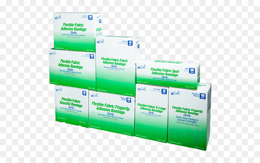 Omni Adhesive Bandage Fabric Patch 2 X 3 50 Box, HD Png Download - bandages png