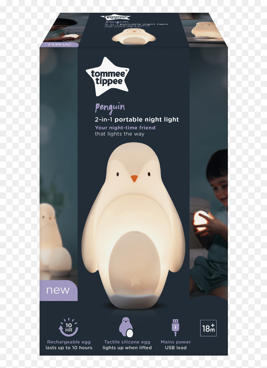 Tommee Tippee Penguin 2-in-1 Portable Night Light, HD Png Download - glowing lights png