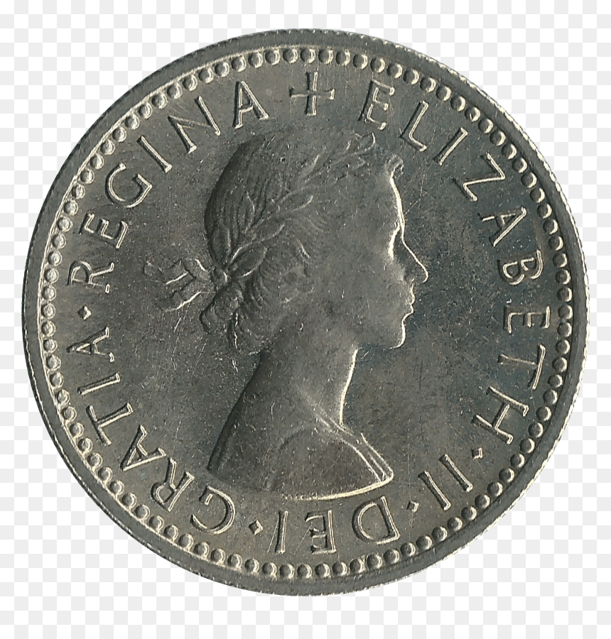 British Sixpence 1962 Obverse - Sixpence Coin, HD Png Download - christmas wreath .png