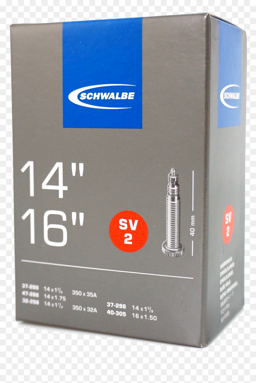 1 Pack To 4 Pcack Schwalbe Sv2 Presta Valve Inner Tube - Box, HD Png Download - inner tube png