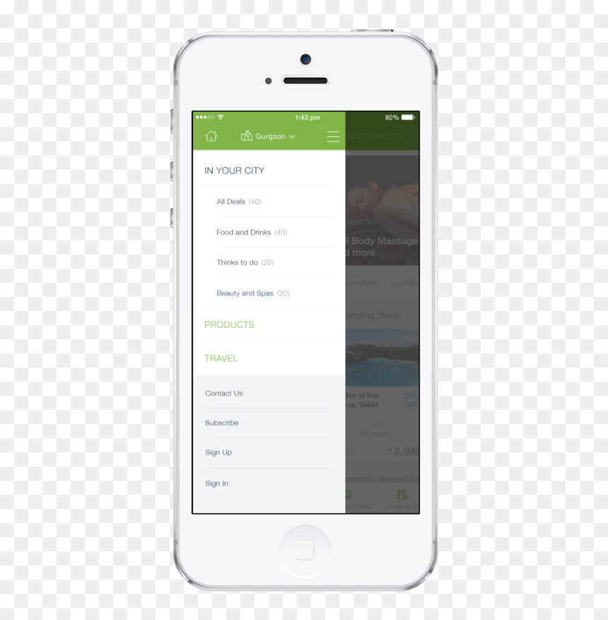 01c Navigation Iphone White Portrait - Iphone, HD Png Download - groupon png