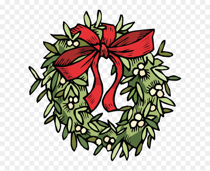 Xmas Symbols Clip Art - Clip Art Christmas Holiday Symbols, HD Png Download - christmas wreath .png