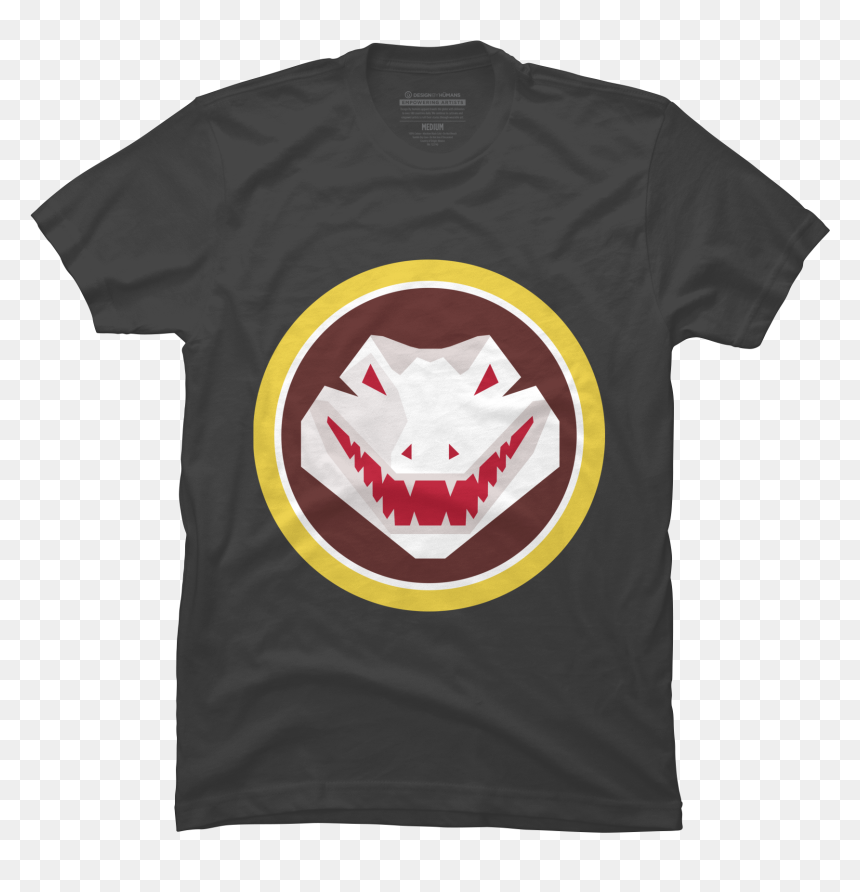 Alligator Head Circle Retro Men"s T-shirt - Active Shirt, HD Png Download - alligator head png