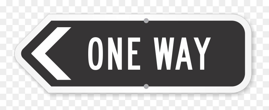 Sign, HD Png Download - one way sign png