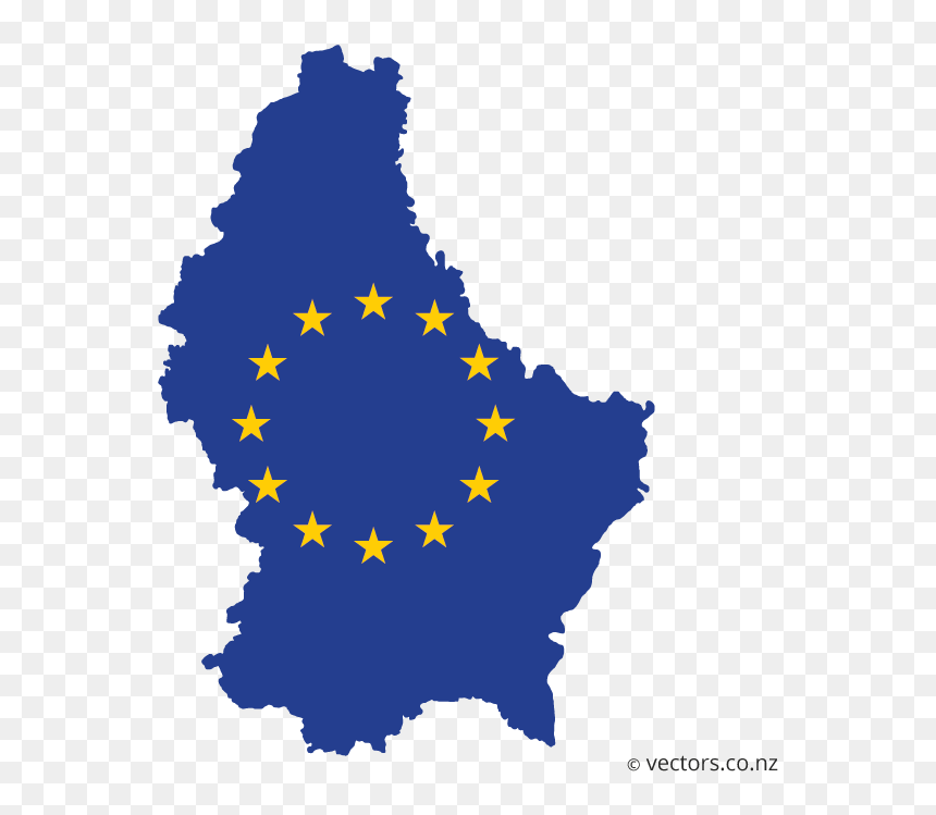 Blank Luxembourg Map, HD Png Download - eu flag png