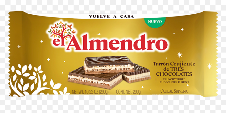Turrón Tres Chocolates - Turron El Almendro 3 Chocolates, HD Png Download - chocolates png