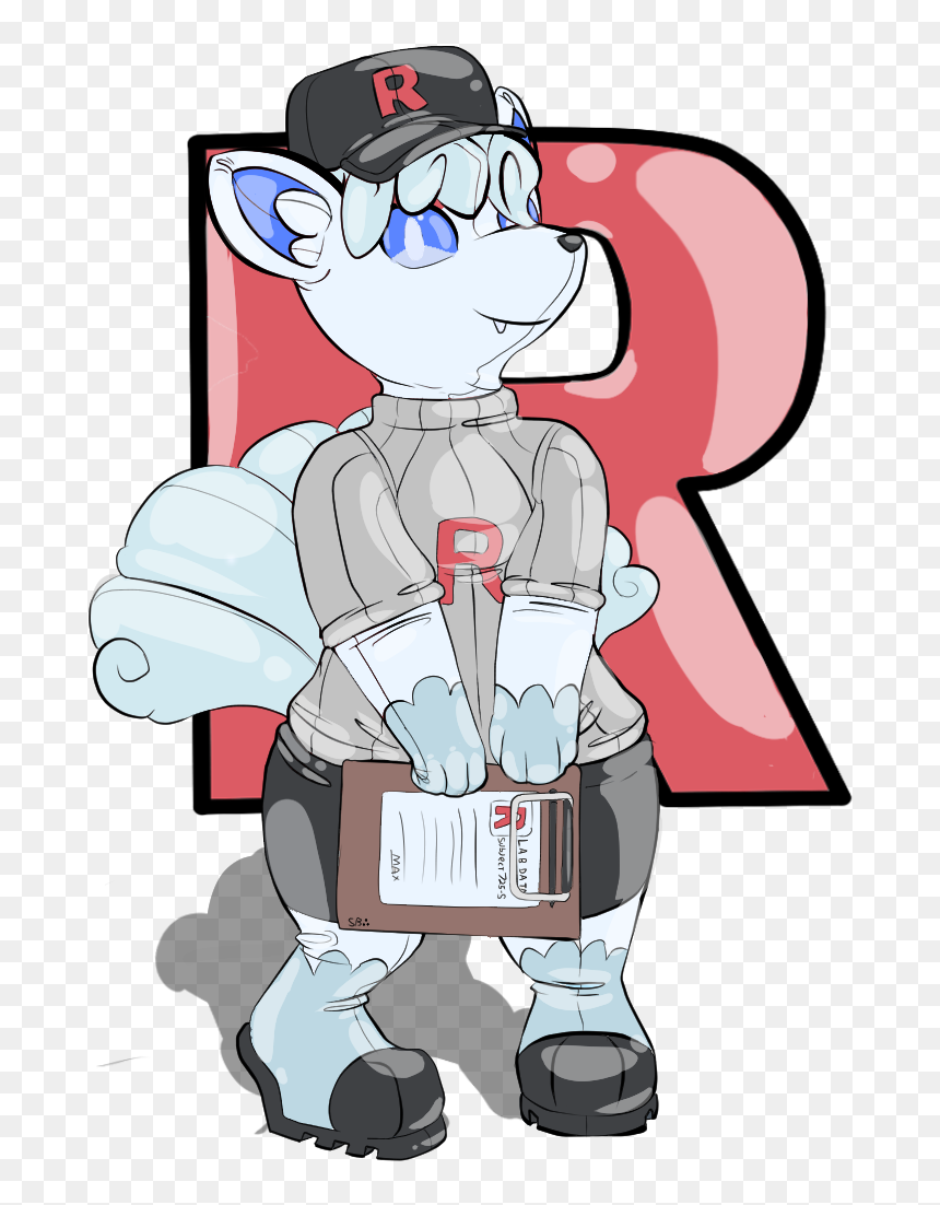 Rocket Squeakertary Vulpix - Cartoon, HD Png Download - alolan vulpix png
