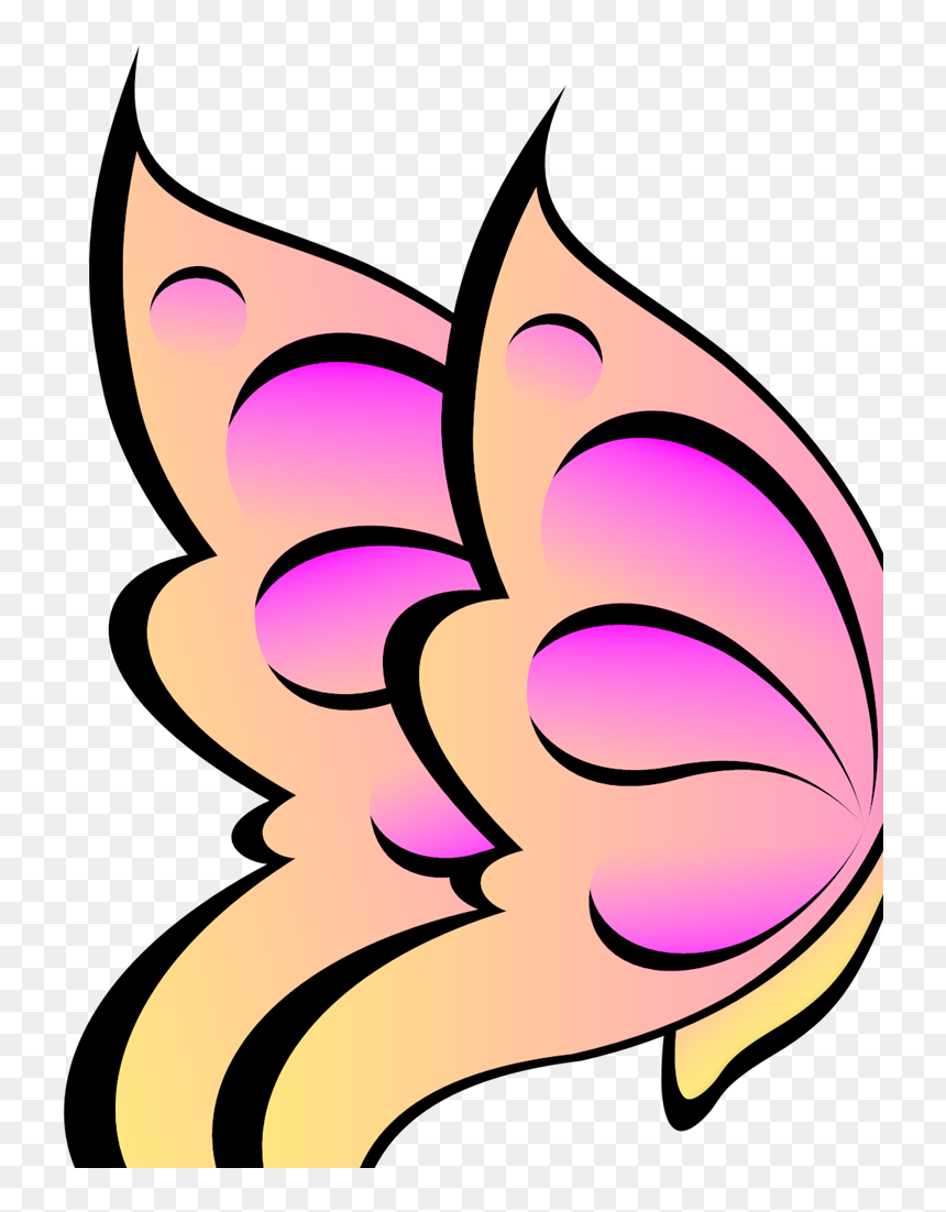 Black And White Clipart Butterfly, HD Png Download - butterfly .png