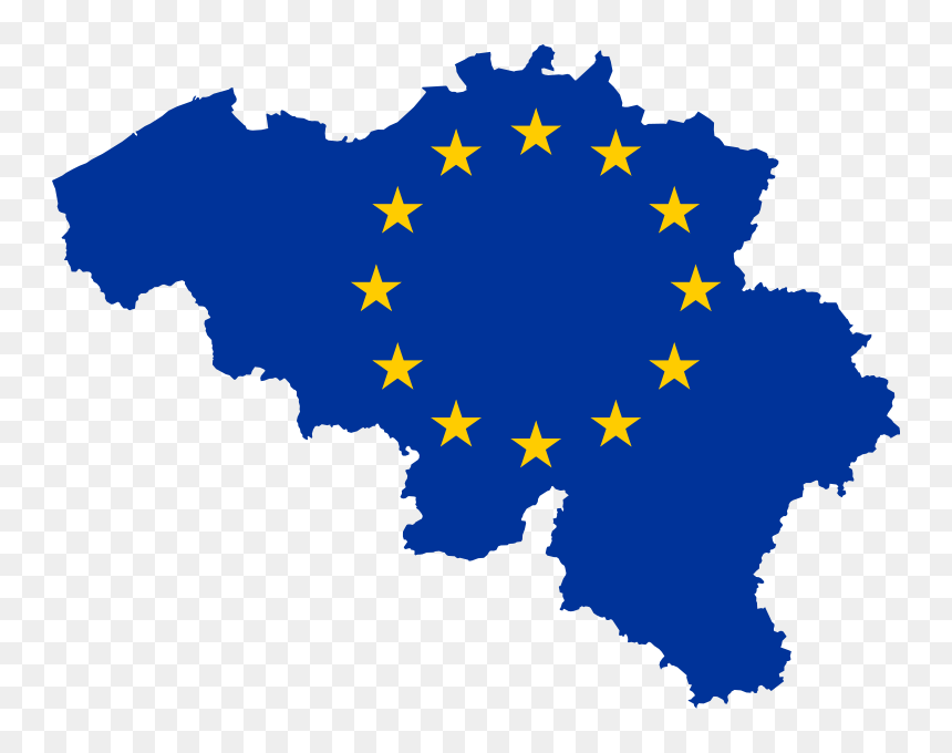 Belgium Map Vector, HD Png Download - eu flag png