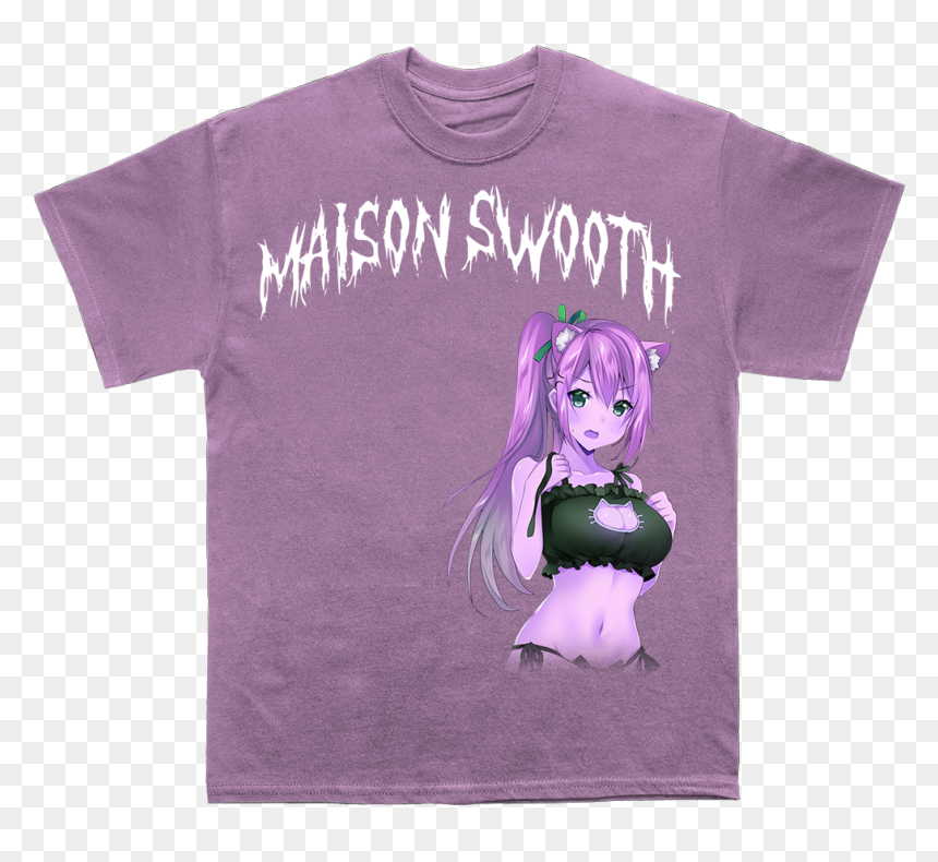 Pink Catgirl T-shirt - Maroon Misty T Shirt, HD Png Download - pink shirt png