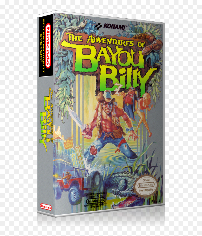 Nes The Adventures Of Bayou Billy Retail Game Cover - Bayou Billy Nes, HD Png Download - nes cartridge png