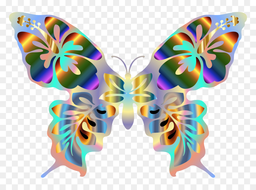 Iridescent Butterfly Clip Arts - Does Anyone Know If We Can Take Showers Yet Or Should, HD Png Download - butterfly .png