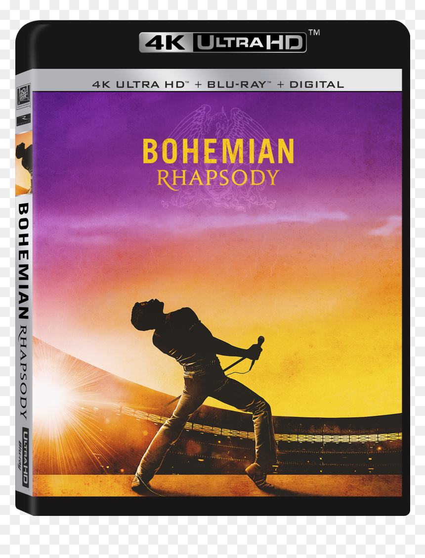 Bohemian Rhapsody 4k Ultra Hd Combo Pack Cover - Bohemian Rhapsody 2018 Blu Ray Cover, HD Png Download - bloody chainsaw png
