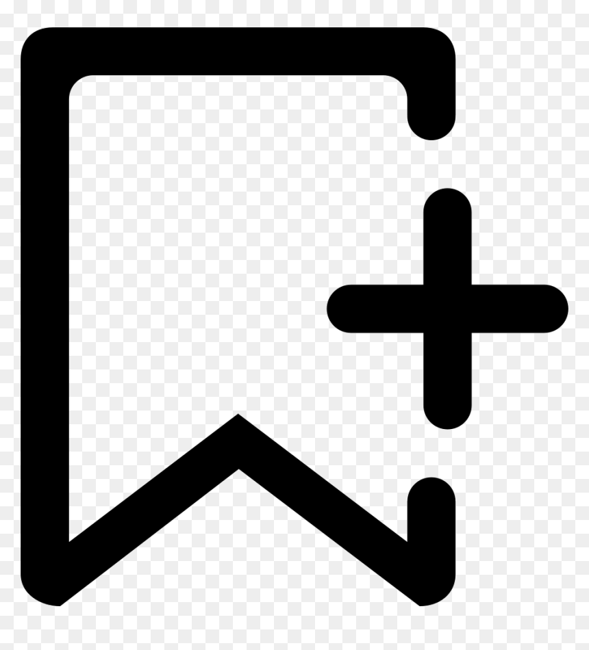 Add Bookmark - Cross, HD Png Download - bookmark icon png