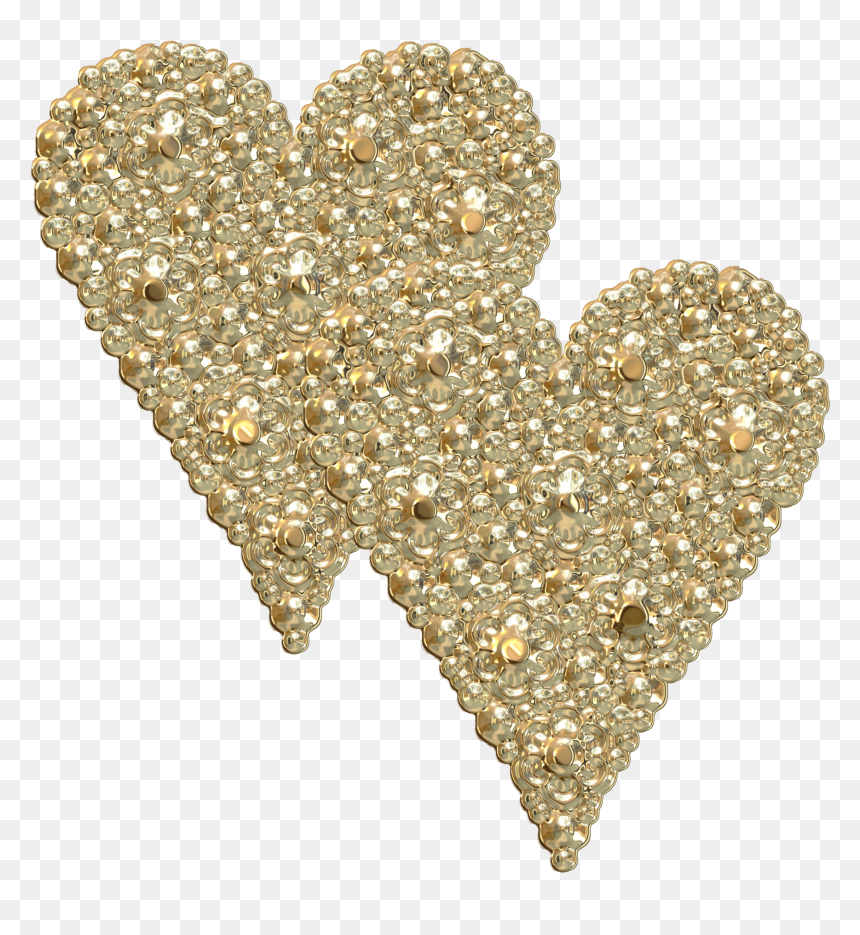 Heart, HD Png Download - golden heart png