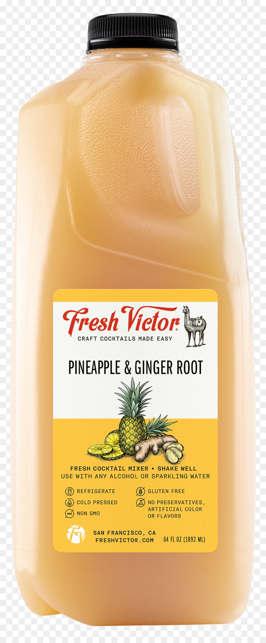64oz Fv Pgr 04232020 - Bottle, HD Png Download - pineapple .png