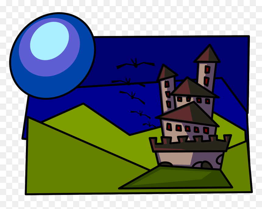 Castle Cartoon Svg, HD Png Download - haunted png