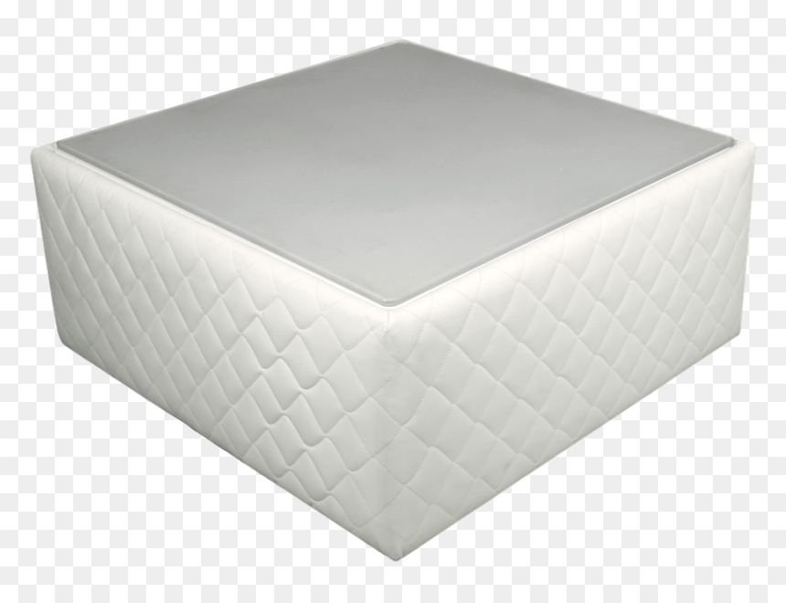 Leather Coffee Table, Leather Center Table - Ottoman, HD Png Download - table.png
