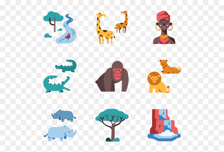 Africa Vector Png - Africa Icons Png, Transparent Png - safari icon png