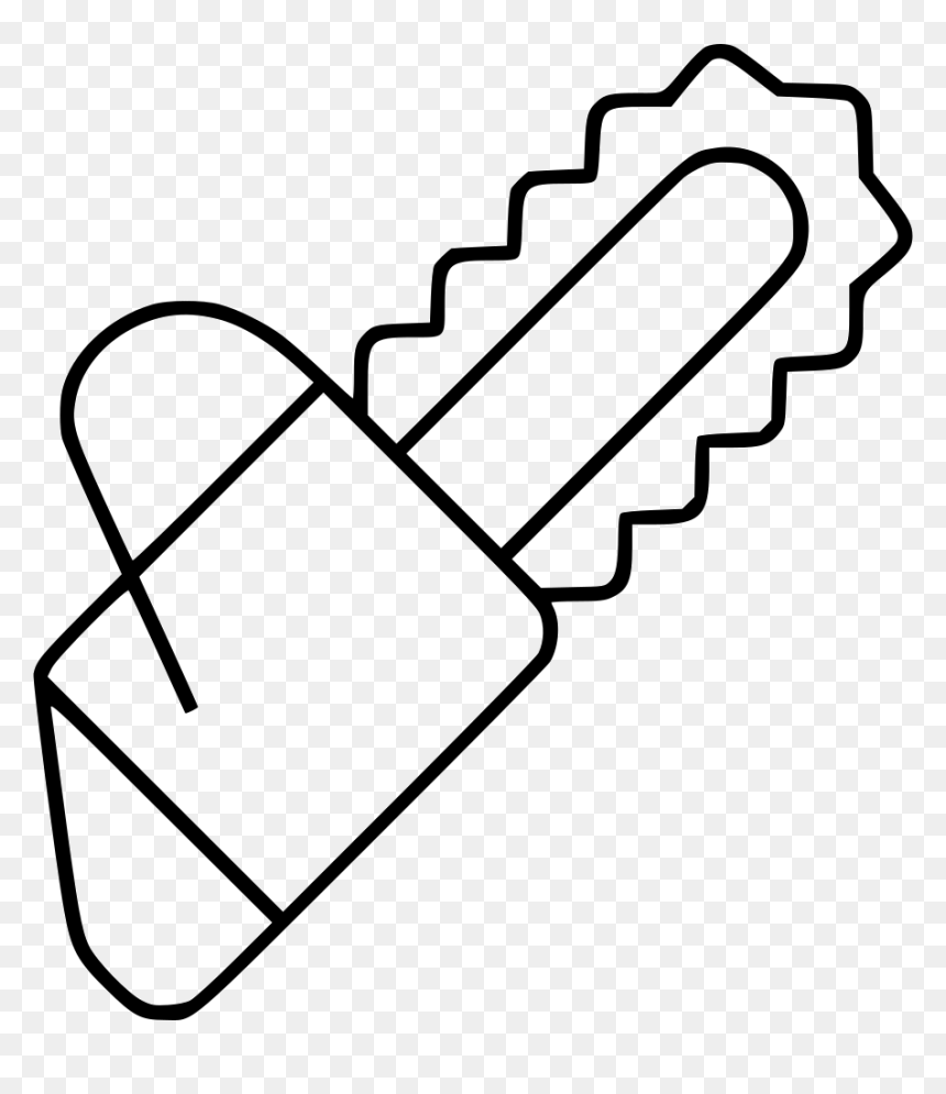 Chainsaw - Line Art, HD Png Download - bloody chainsaw png