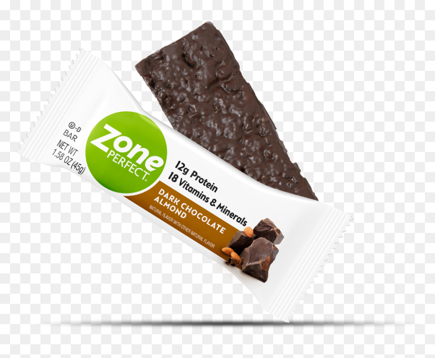 Zoneperfect Dark Chocolate Almond Protein Bars, HD Png Download - chocolate.png