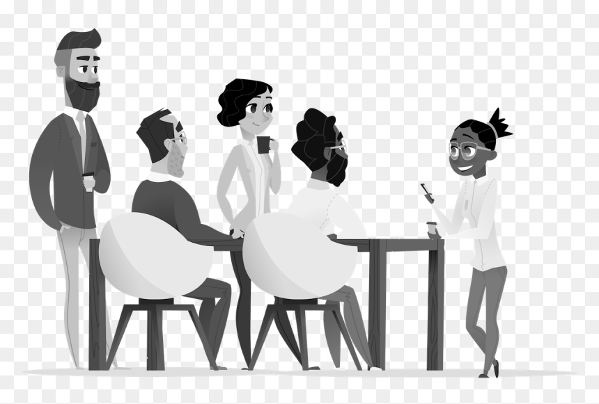 Group Of People - Digital Marketing Cliparts Transparent Png, Png Download - group of people sitting png
