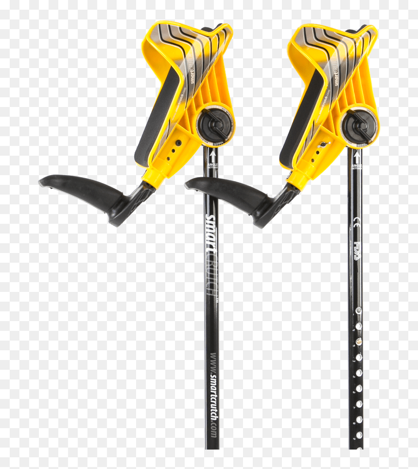 Yellow Crutches From Smartcrutch - Trekking Pole, HD Png Download - crutches png