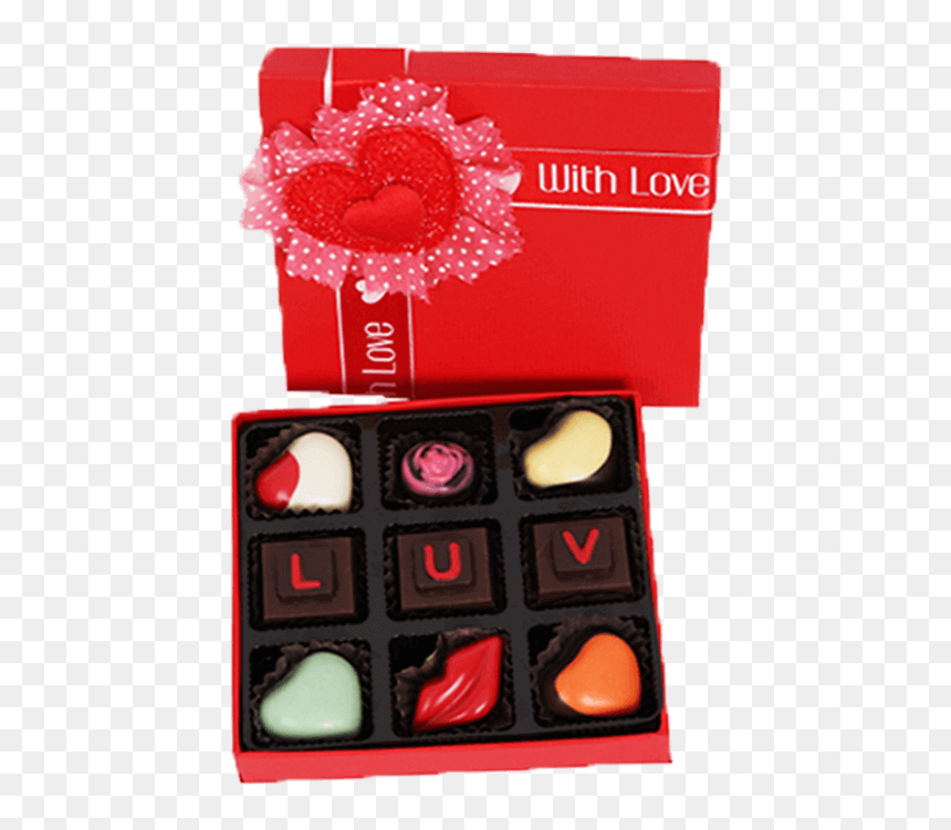 Heart Shaped Chocolate Gift, HD Png Download - chocolates png