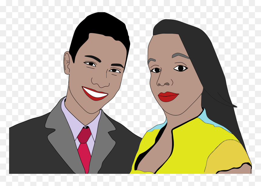 Man And Woman Portrait Clip Arts - Clip Art Of Man And Woman, HD Png Download - man and woman png