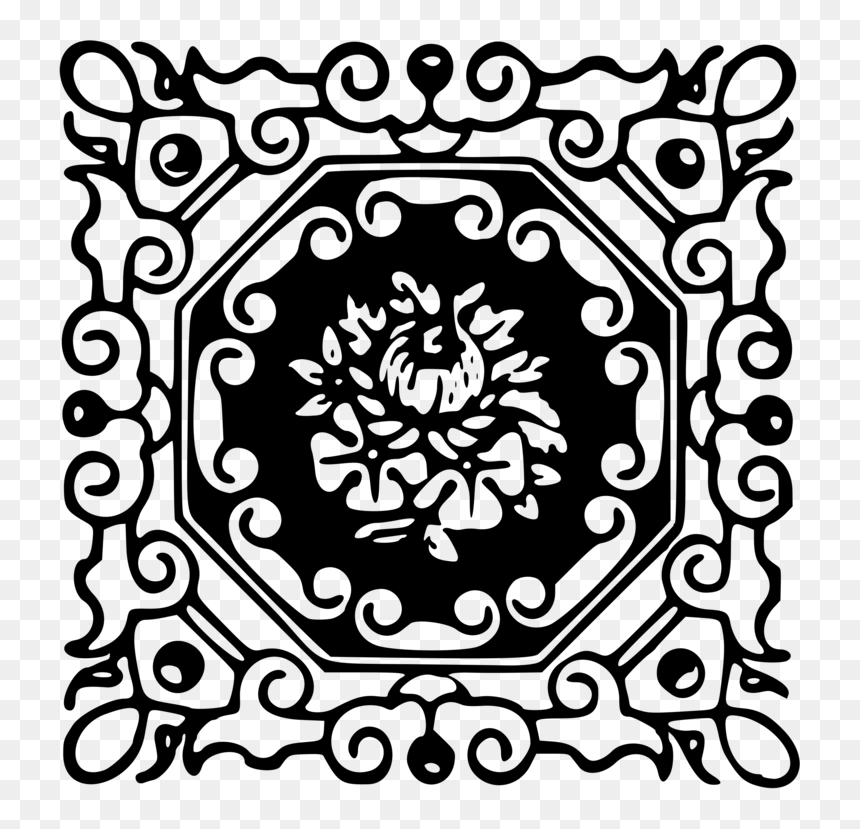 Visual Arts,plant,motif - Circle, HD Png Download - cotton plant png