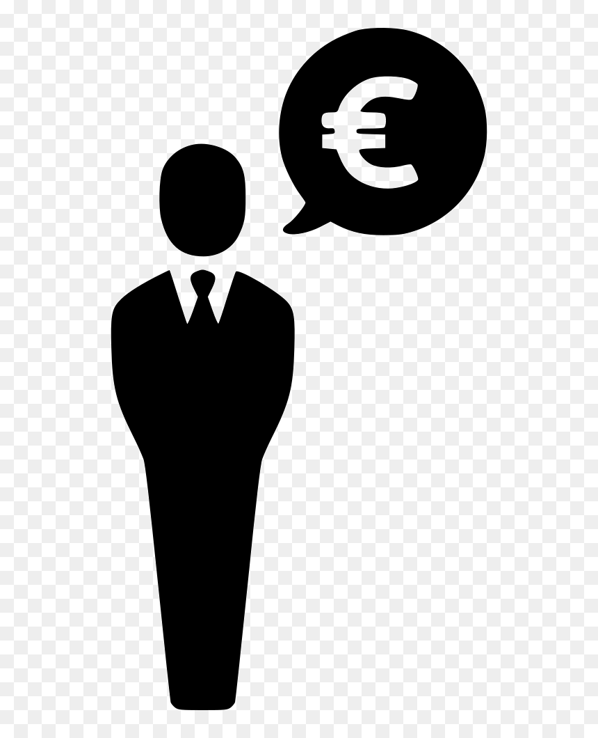 Euro Businessman Earnings Salesman Comments - Businessman Euro Icon, HD Png Download - euro symbol png