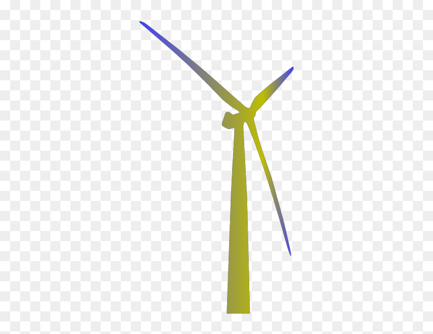 Wind Turbine Shaded Green And Blue Png Images - Wind Turbine Clip Art, Transparent Png - wind swirls png
