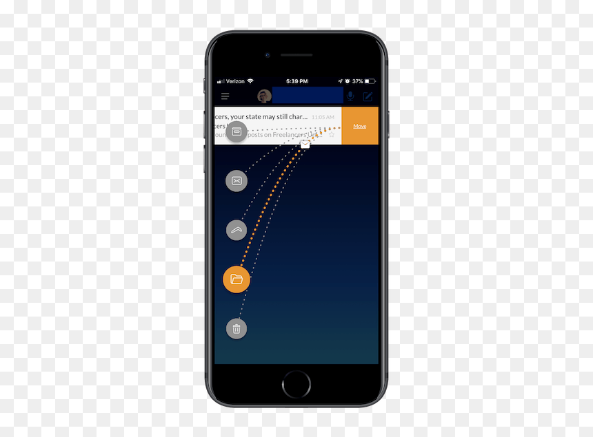 Boomerang For Gmail’s Swipe Gesture - Iphone, HD Png Download - swipe png