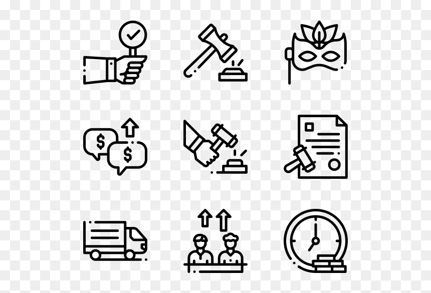 Food Icon Vector Png, Transparent Png - auction png