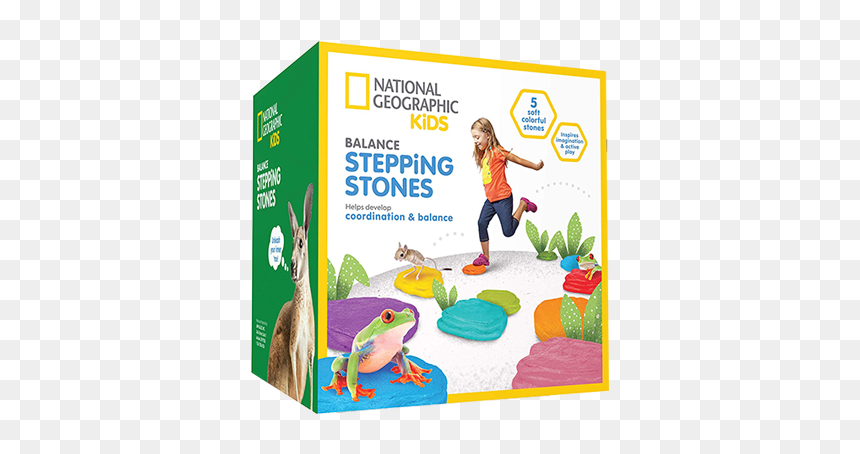 Obstacle Course Stepping Stones Balance Toy - National Geographic Stepping Stones, HD Png Download - stepping stones png