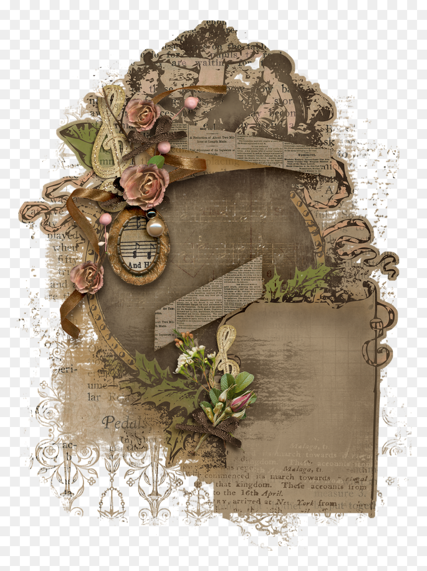 Cluster Rétro, Tube Png, Fond - Floral Design, Transparent Png - vintage background png