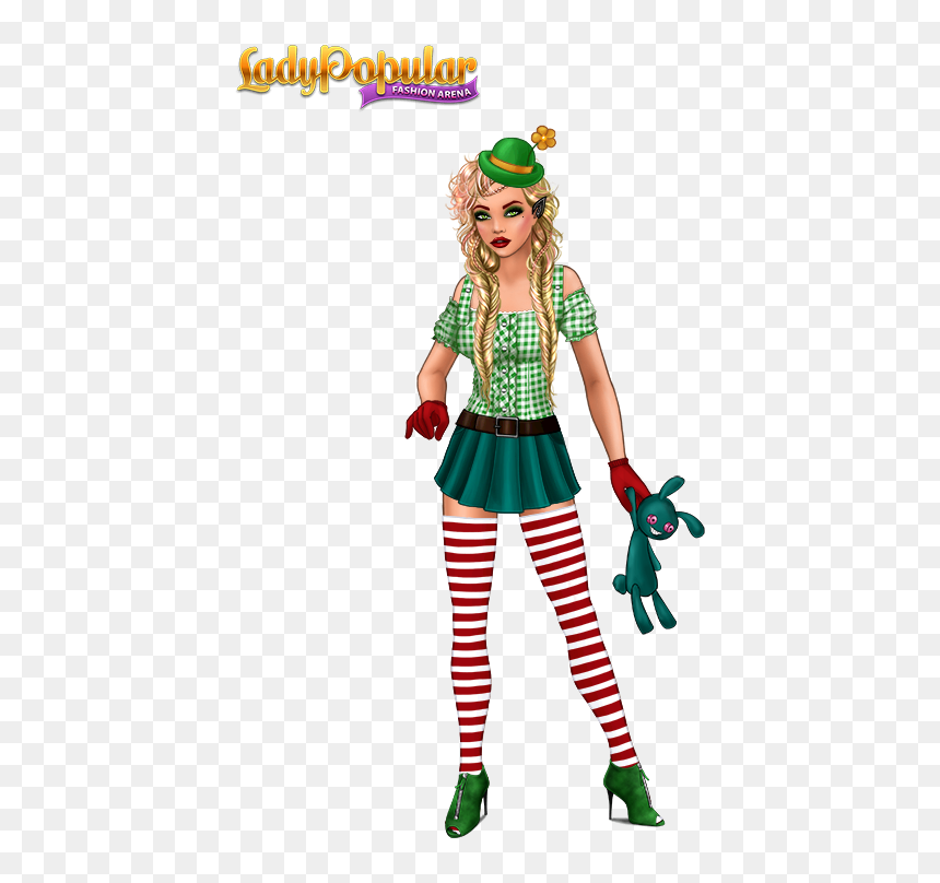 Lady Popular Fashion Arena Look, HD Png Download - christmas elves png