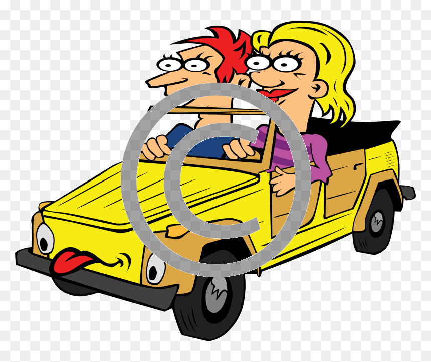 Car Driving Clipart, HD Png Download - man and woman png