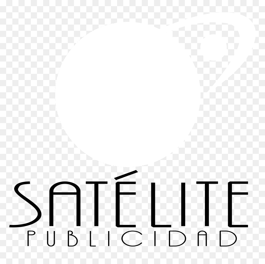 Satelite Publicidad Logo Black And White - Satelite, HD Png Download - satelite png