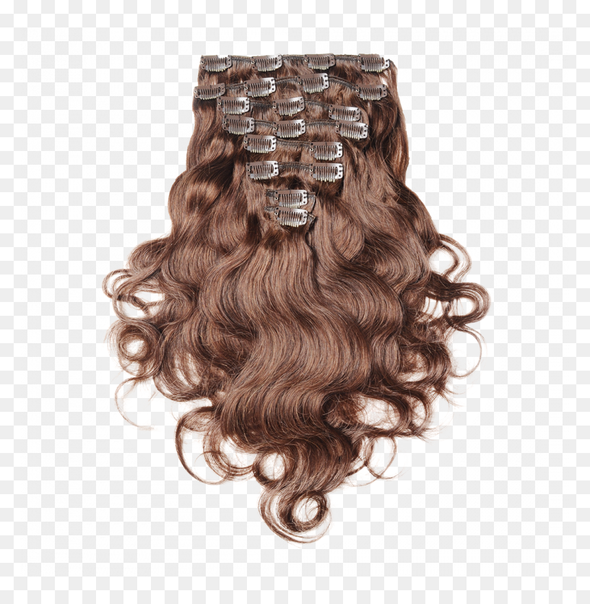 Curly Hair Wig Png - Transparente Clip In Extension, Png Download - hair extensions png