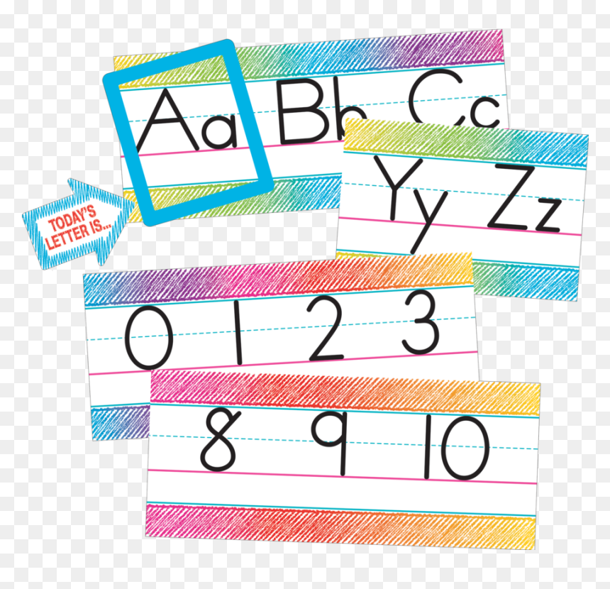 Tcr3052 Colorful Scribble Alphabet Line Bulletin Board - Paper, HD Png Download - scribble line png
