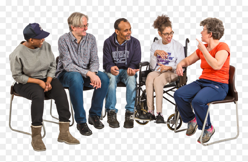 Sitting, HD Png Download - group of people sitting png