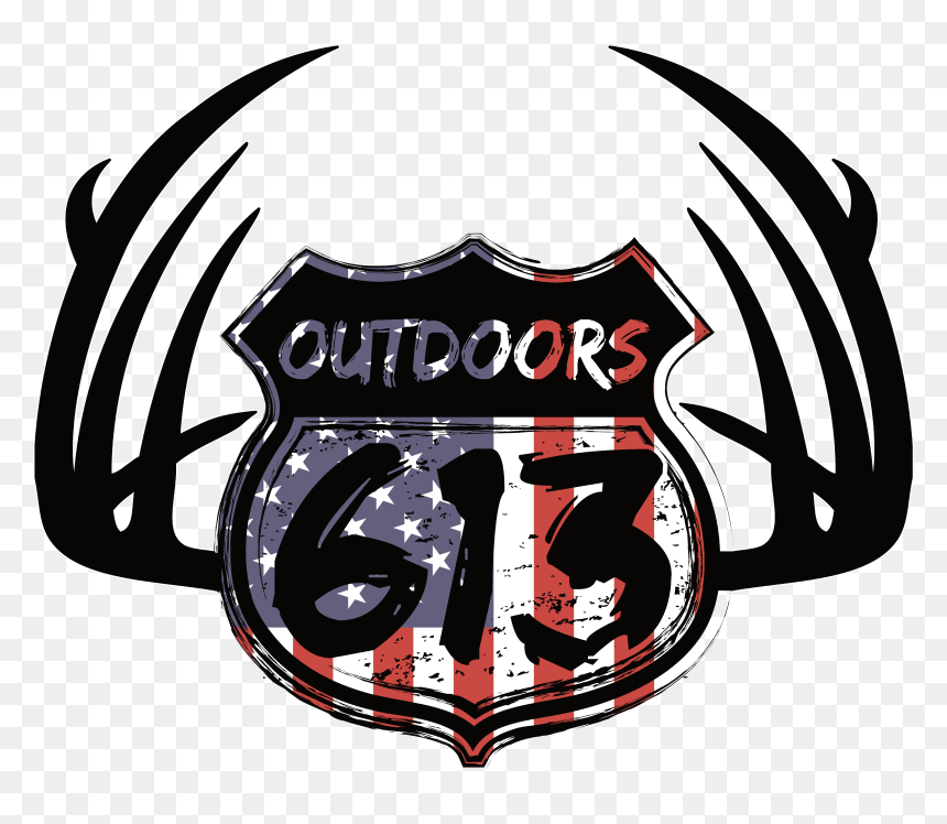 613 Outdoors Logo American Flag - Emblem, HD Png Download - american flag logo png