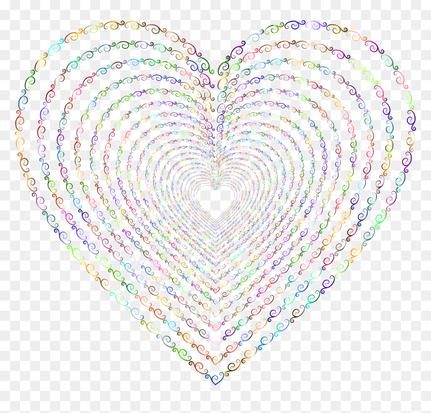 Prismatic Vintage Flourish Heart Tunnel 3 No Background - Heart, HD Png Download - vintage background png