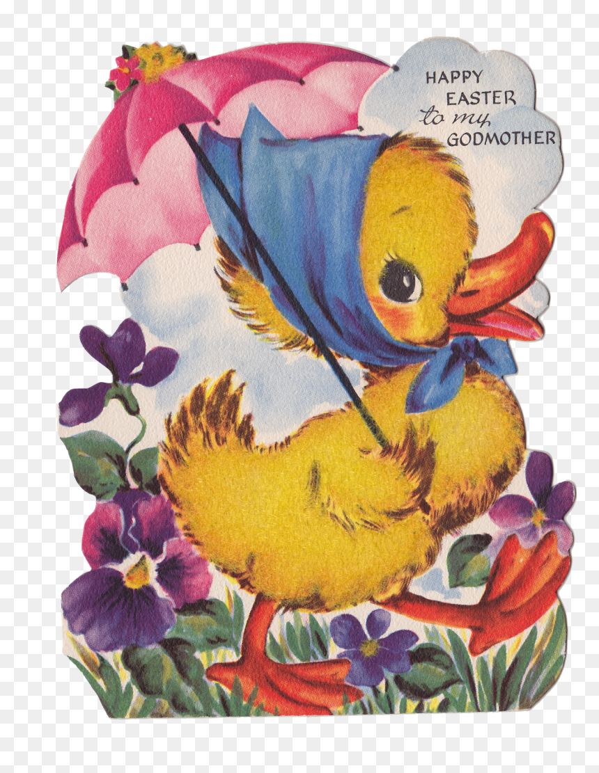 Vintage Easter Png Image Background - Happy Easter To My Godmother, Transparent Png - vintage background png