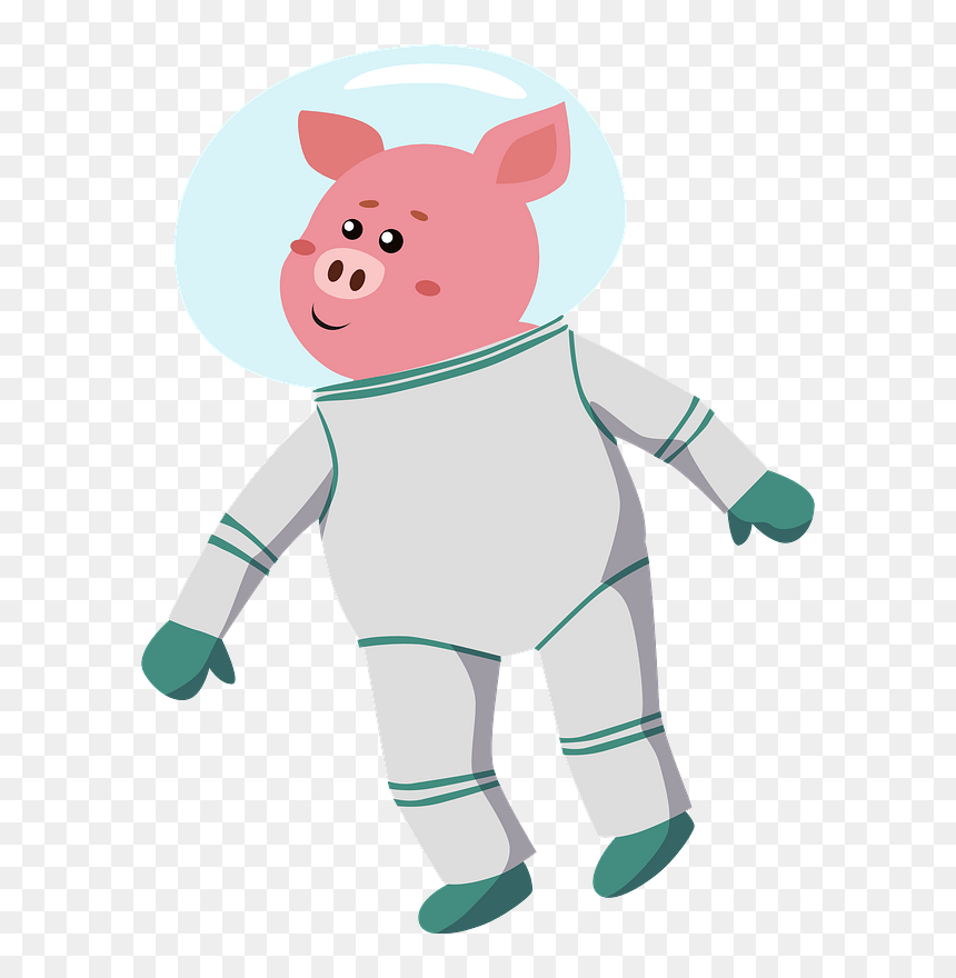 Pig In Space Clipart - Cartoon, HD Png Download - space .png